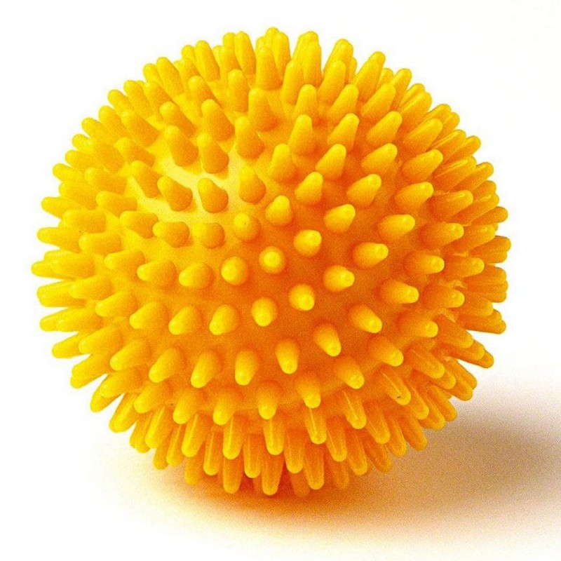 Мяч массажный L0108 желтый 800_800