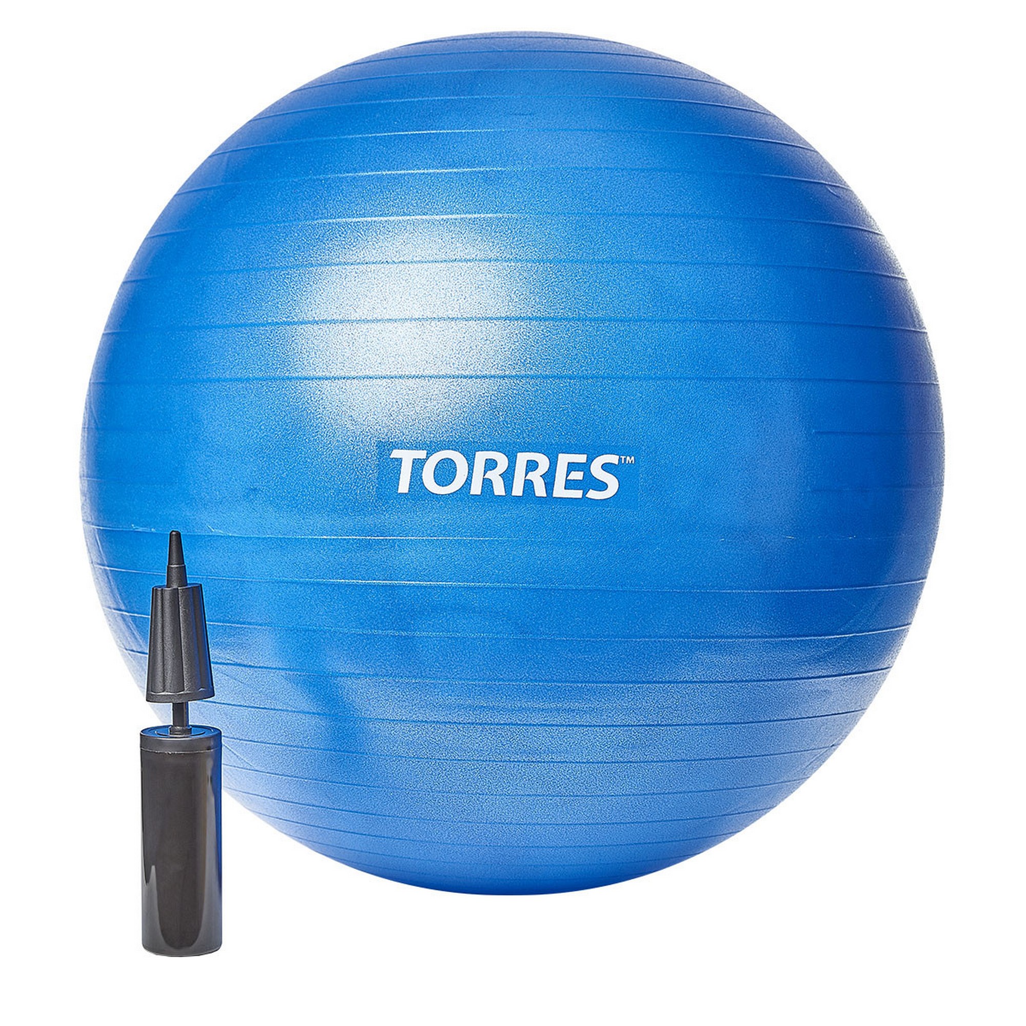 Мяч гимнастический d65 см Torres с насосом AL121165BL голубой 2000_2000