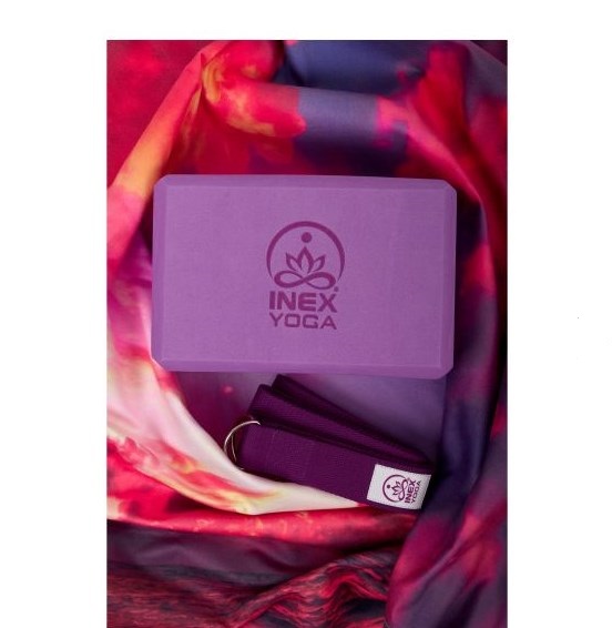 Блок для йоги Inex EVA Yoga Block YGBK-PR 23x15x10 см, фиолетовый 552_566