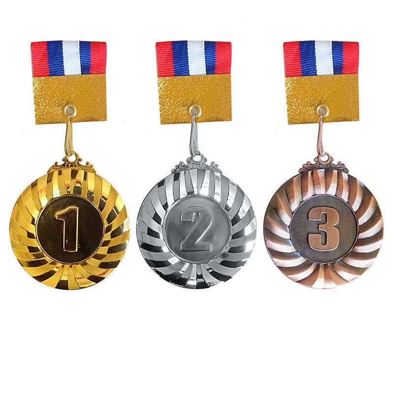 Медаль Sportex 2 место солнце (d6,5 см, лента в комплекте) F11739 800_800