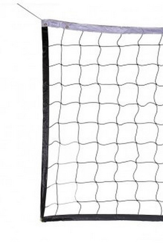 Сетка волейбол Zavodsporta d3,0 мм, яч.100x100, размер 100x950 см, с 4-ех сторон, верх/низ лента 5 см ПА белый 531_800