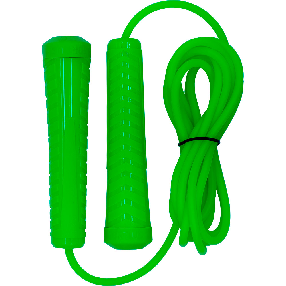 Скакалка Fortius Neon шнур 3 м в пакете (зеленая) 1000_1000