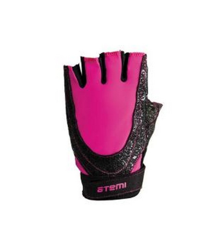 Перчатки для фитнеса Atemi AFG06P черно-розовые 739_800