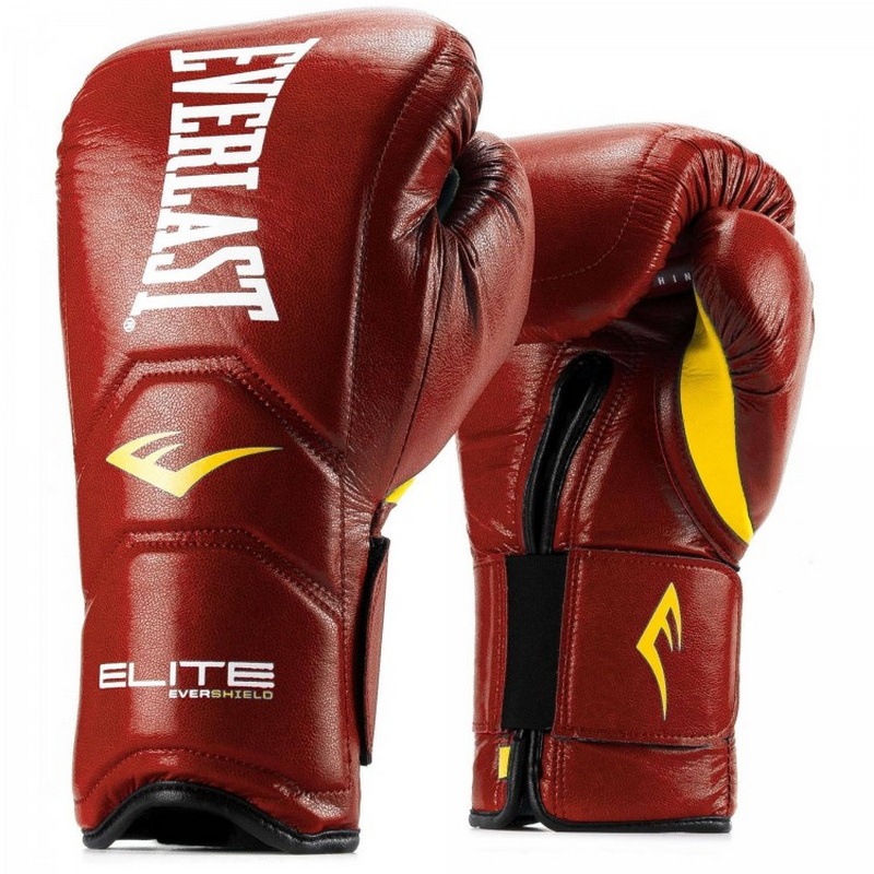 Боксерские перчатки на липучке Everlast Elite Pro 16 oz красный P00000680 800_800