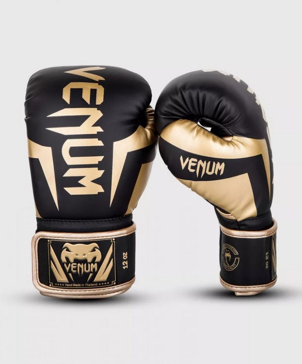 Перчатки Venum Elite 1392-126-10oz черный\золотой 995_1200