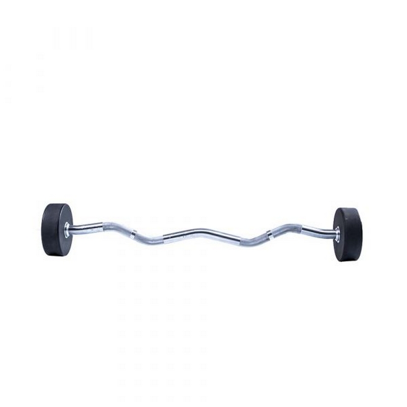 Фиксированная кривая штанга 15кг Ez Curl Urethane Barbells Live Pro LP8011-15 800_800