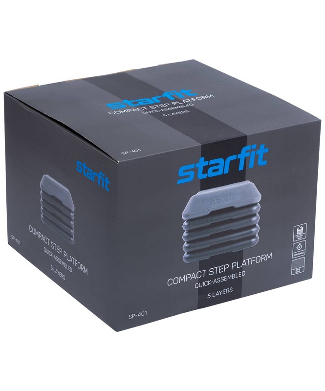 Степ-платформа Star Fit SP-401, 5-ти уровневая, квадратная 665_800