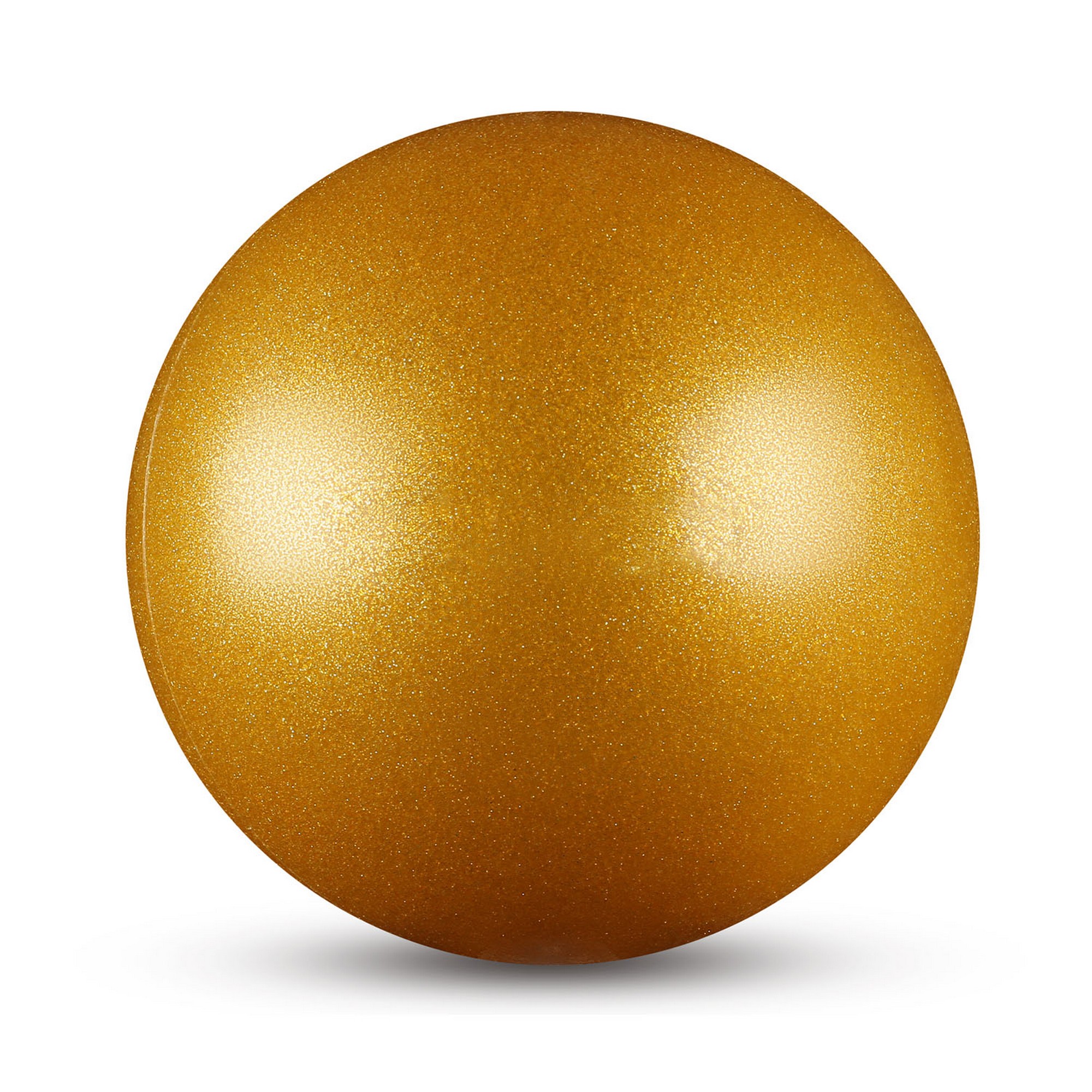 Мяч для художественной гимнастики металлик d15 см Indigo IN119 с блеcтками золотой 2000_2000