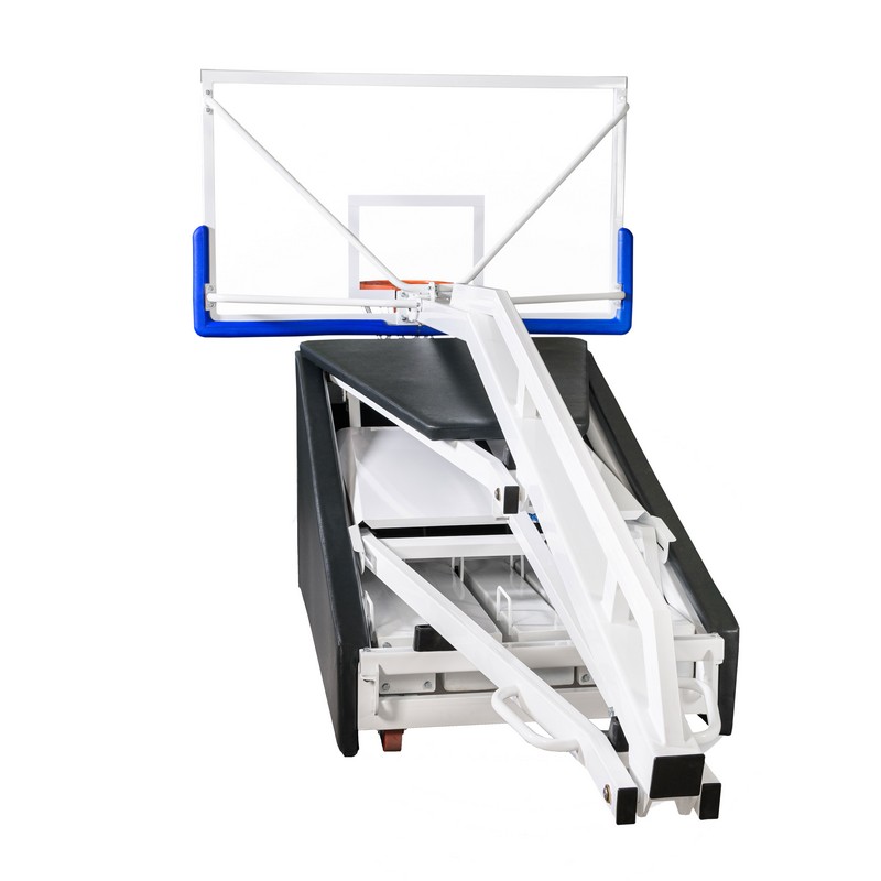 Баскетбольная стойка мобильная складная на пружинах вынос 2,25 м c противовесом Zavodsporta 800_800