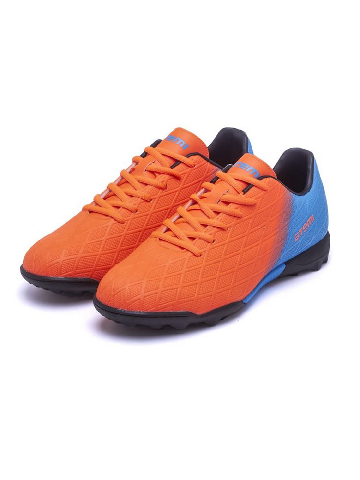 Бутсы футбольные Atemi TURF SBA-005  оранжевый\голубой 1500_2000