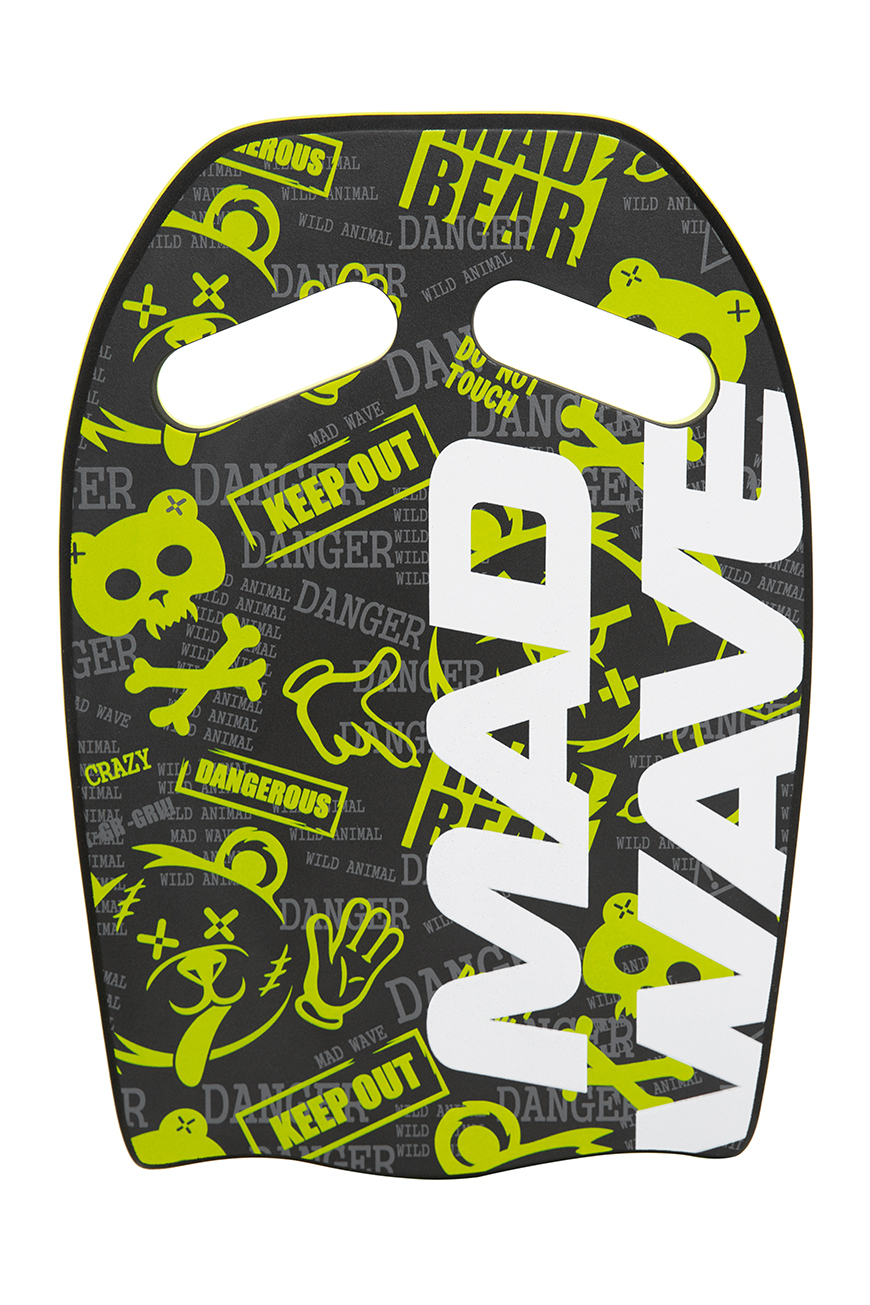 Доска для плавания Mad Wave Kickboard Ergo Printed M0729 03 0 32W салатовый 870_1305