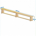 Скамейка гимнастическая 2500мм (щит дерево) ножки дерево Dinamika 120_120