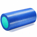 Ролик для йоги полнотелый 2-х цветный, 60х15x15см Sportex PEF60-B синий\зеленый 120_120