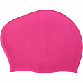 Шапочка для плавания Sportex Big Hair, силиконовая, взрослая, для длинных волос E42811 розовый неон 120_120
