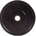 Диск для штанги Profi-Fit каучуковый, черный, d51 10кг 120_120