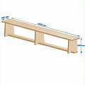 Скамейка гимнастическая 2000мм ЭКО (фанерная) ножки фанера Dinamika 120_120