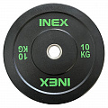 Бампированный диск 10кг Inex Hi-Temp TF-P4001-10 черный-зеленый 120_120