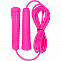 Скакалка Fortius Neon шнур 3 м в пакете (розовая) 120_120