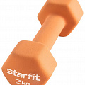 Гантель неопреновая Core 2 кг Star Fit DB-201 оранжевый пастель 120_120