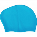 Шапочка для плавания Sportex Big Hair, силиконовая, взрослая, для длинных волос E42808 голубой 120_120
