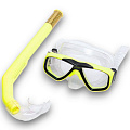 Набор для плавания детский Sportex маска+трубка (ПВХ) E41217 желтый 120_120