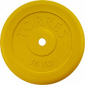 Диск обрезиненный Torres 15 кг d.25мм PL504215, желтый 120_120