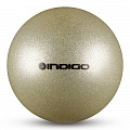 Мяч для художественной гимнастики Indigo металлик 400 г IN118 19 см с блестками оранжевый 120_120