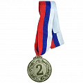 Медаль Sportex 2 место (d4,5 см, лента триколор в комплекте) F18527 120_120