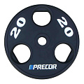 Олимпийский диск в уретане Precor FM\UPP-20KG\BK-LZ-00 20 кг, черный с лазерной гравировкой 120_120
