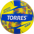 Мяч волейбольный Torres Grip Y V32185, р.5, синт.кожа (ТПУ), маш. сшивка, бут.камера,желто-синий 120_120